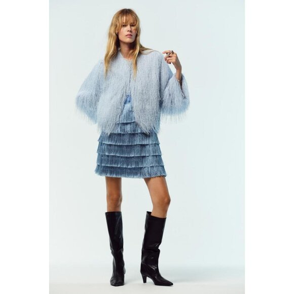 ZARA FRINGED JACKET - Picture 2 of 9